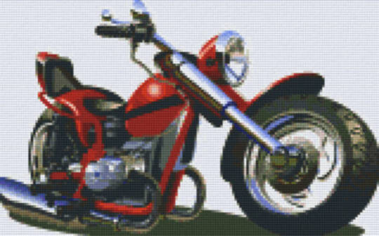 Motorbike Eight [8] Baseplate PixelHobby Mini-mosaic Art Kit